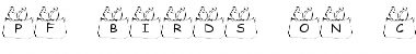 Download pf_birds on clothes line Font Download pf_birds on clothes line Font
