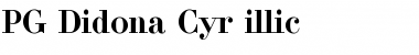 Download PG_Didona_Cyr Font Download PG_Didona_Cyr Font