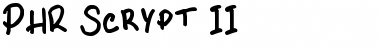 Download PHR Scrypt II Font Download PHR Scrypt II Font
