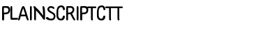 Download PlainScriptCTT Font Download PlainScriptCTT Font
