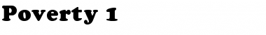 Download Poverty 1 Font Download Poverty 1 Font