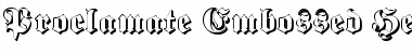 Download Proclamate Embossed Font Download Proclamate Embossed Font