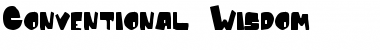 Download Conventional Wisdom Font Download Conventional Wisdom Font