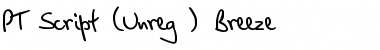 Download PT Script (Unreg.) Breeze Font Download PT Script (Unreg.) Breeze Font