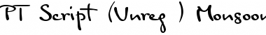 Download PT Script (Unreg.) Monsoon Font Download PT Script (Unreg.) Monsoon Font
