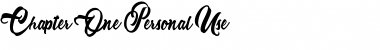 Download Chapter One Personal Use Font Download Chapter One Personal Use Font