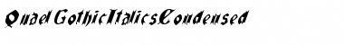 Download QuaelGothicItalicsCondensed Font Download QuaelGothicItalicsCondensed Font