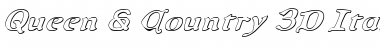Download Queen & Country 3D Italic Font Download Queen & Country 3D Italic Font