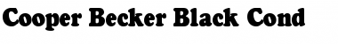 Download Cooper Becker Black Cond Font Download Cooper Becker Black Cond Font