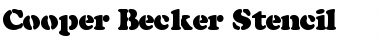 Download Cooper Becker Stencil Font Download Cooper Becker Stencil Font