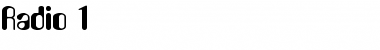 Download Radio 1 Font Download Radio 1 Font