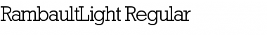 Download RambaultLight Font Download RambaultLight Font