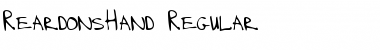Download ReardonsHand Font Download ReardonsHand Font