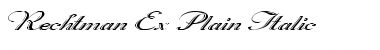 Download Rechtman Ex plain italic Font Download Rechtman Ex plain italic Font
