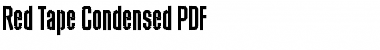Download Red Tape Condensed Font Download Red Tape Condensed Font