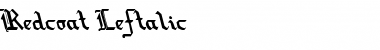 Download Redcoat Leftalic Font Download Redcoat Leftalic Font
