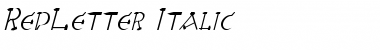 Download RedLetter italic Font Download RedLetter italic Font