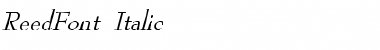 Download ReedFont italic Font Download ReedFont italic Font