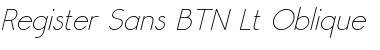 Download Register Sans BTN Lt Font Download Register Sans BTN Lt Font