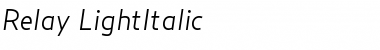 Download Relay-LightItalic Font Download Relay-LightItalic Font