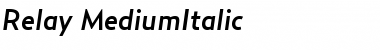 Download Relay-MediumItalic Font Download Relay-MediumItalic Font