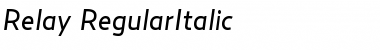 Download Relay-RegularItalic Font Download Relay-RegularItalic Font