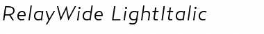 Download RelayWide-LightItalic Font Download RelayWide-LightItalic Font