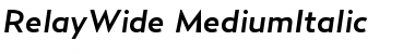 Download RelayWide-MediumItalic Font Download RelayWide-MediumItalic Font