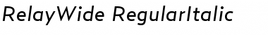 Download RelayWide-RegularItalic Font Download RelayWide-RegularItalic Font