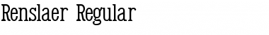 Download Renslaer Font Download Renslaer Font