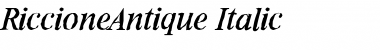 Download RiccioneAntique Font Download RiccioneAntique Font