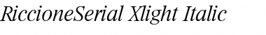 Download RiccioneSerial-Xlight Font Download RiccioneSerial-Xlight Font