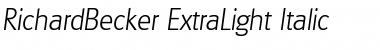 Download RichardBecker-ExtraLight Font Download RichardBecker-ExtraLight Font