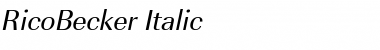 Download RicoBecker Font Download RicoBecker Font