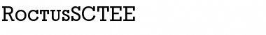 Download RoctusSCTEE Font Download RoctusSCTEE Font