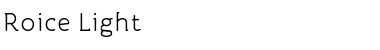 Download Roice-Light Font Download Roice-Light Font