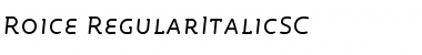 Download Roice-RegularItalicSC Font Download Roice-RegularItalicSC Font