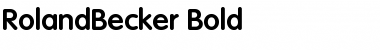 Download RolandBecker Font Download RolandBecker Font