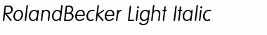 Download RolandBecker-Light Font Download RolandBecker-Light Font