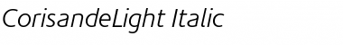 Download CorisandeLight Italic Font Download CorisandeLight Italic Font