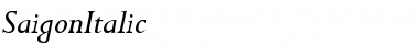 Download SaigonItalic Font Download SaigonItalic Font