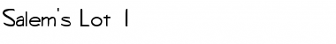 Download Salem's Lot 1 Font Download Salem's Lot 1 Font
