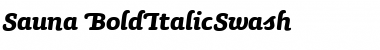 Download Sauna-BoldItalicSwash Font Download Sauna-BoldItalicSwash Font