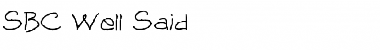 Download SBC Well Said Font Download SBC Well Said Font