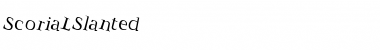 Download ScoriaLSlanted Font Download ScoriaLSlanted Font