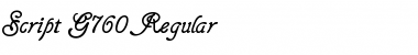 Download Script-G760 Font Download Script-G760 Font