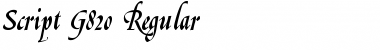 Download Script-G820 Font Download Script-G820 Font