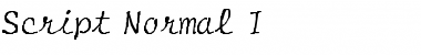 Download Script-Normal-I Font Download Script-Normal-I Font