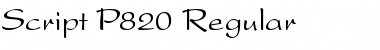 Download Script-P820 Font Download Script-P820 Font