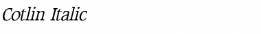 Download Cotlin Font Download Cotlin Font